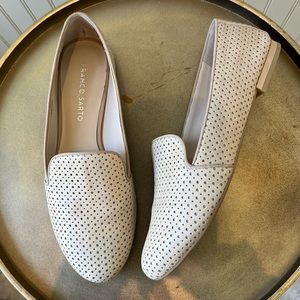 FRANCO SARTO ZAHARA 3 LOAFER | BEIGE | PERFORATED LEATHER UPPERS | 7M | EUC